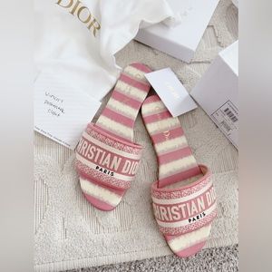 Christian Dior Dway Slides 37.5 Deep Nude/Pink